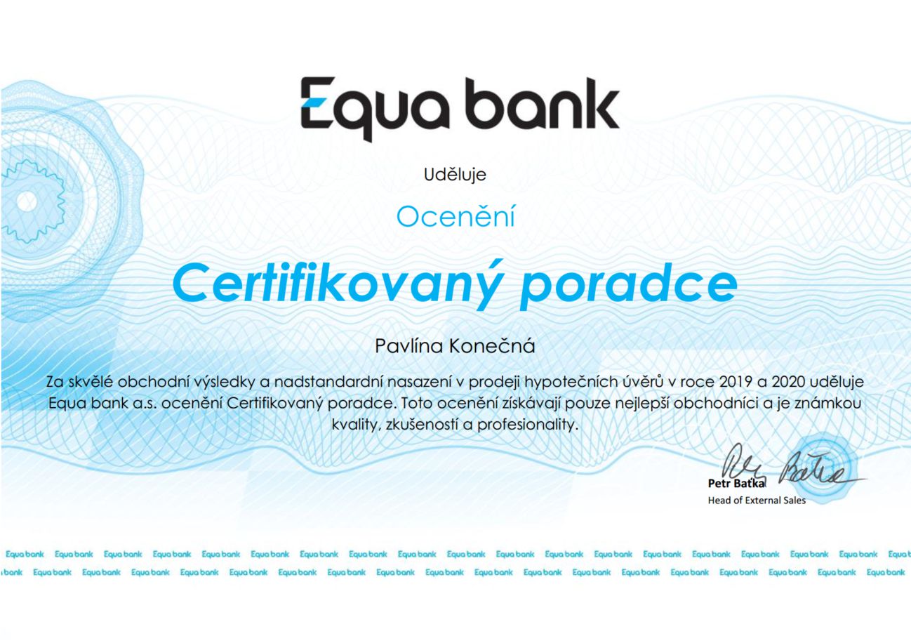 Equa bank - ocenění 2019/2020